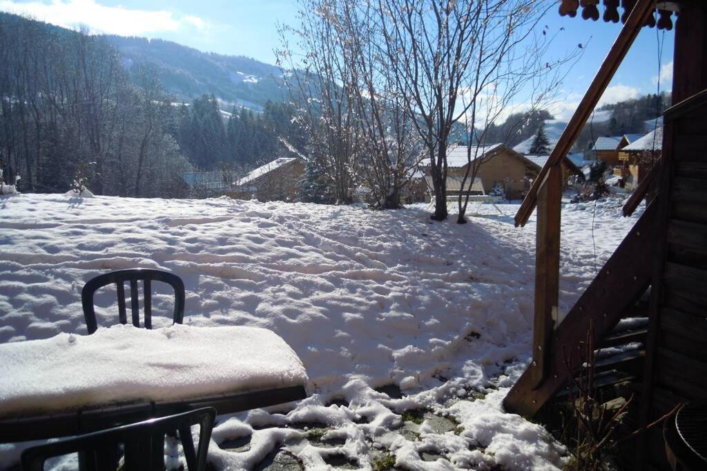 A4 Km De Megeve Tres Joli Studio Avec Jacuzzi ,Vue Sur Les Montagnes Au Calme Praz-sur-Arly Exteriér fotografie