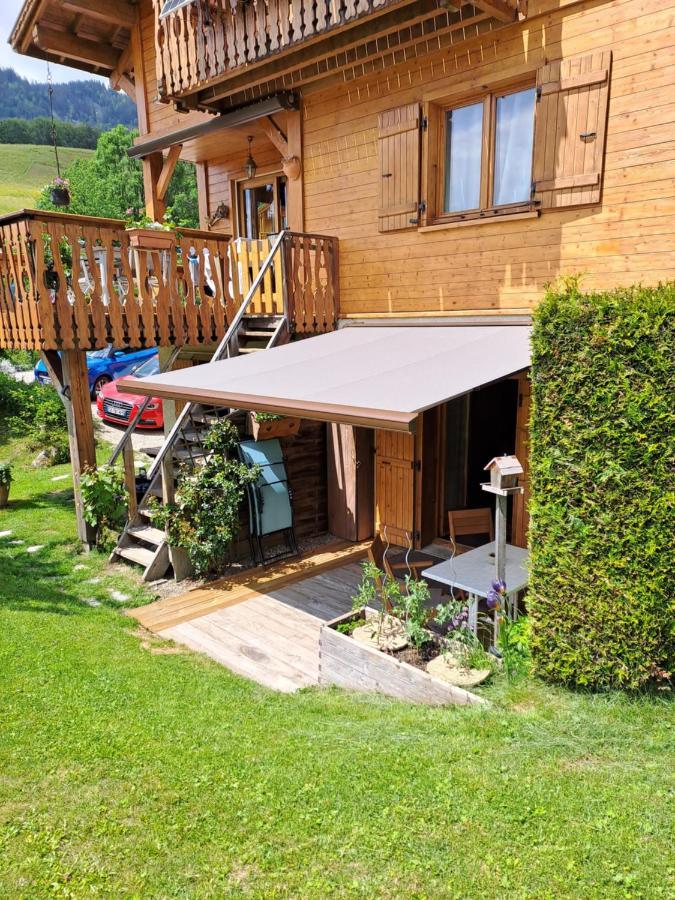 A4 Km De Megeve Tres Joli Studio Avec Jacuzzi ,Vue Sur Les Montagnes Au Calme Praz-sur-Arly Exteriér fotografie